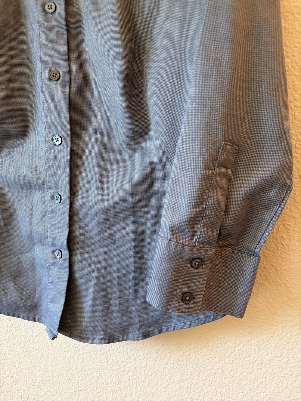 Banana Republic Gray Cotton Button Down Shirt Women’s Long Sleeve Career Office - Picture 5 of 7